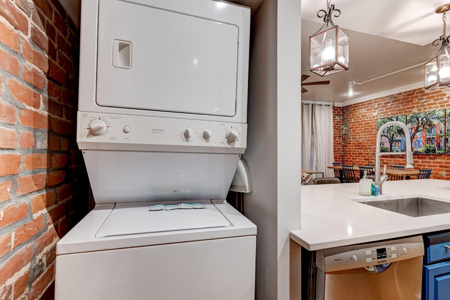 washer and dryer on site