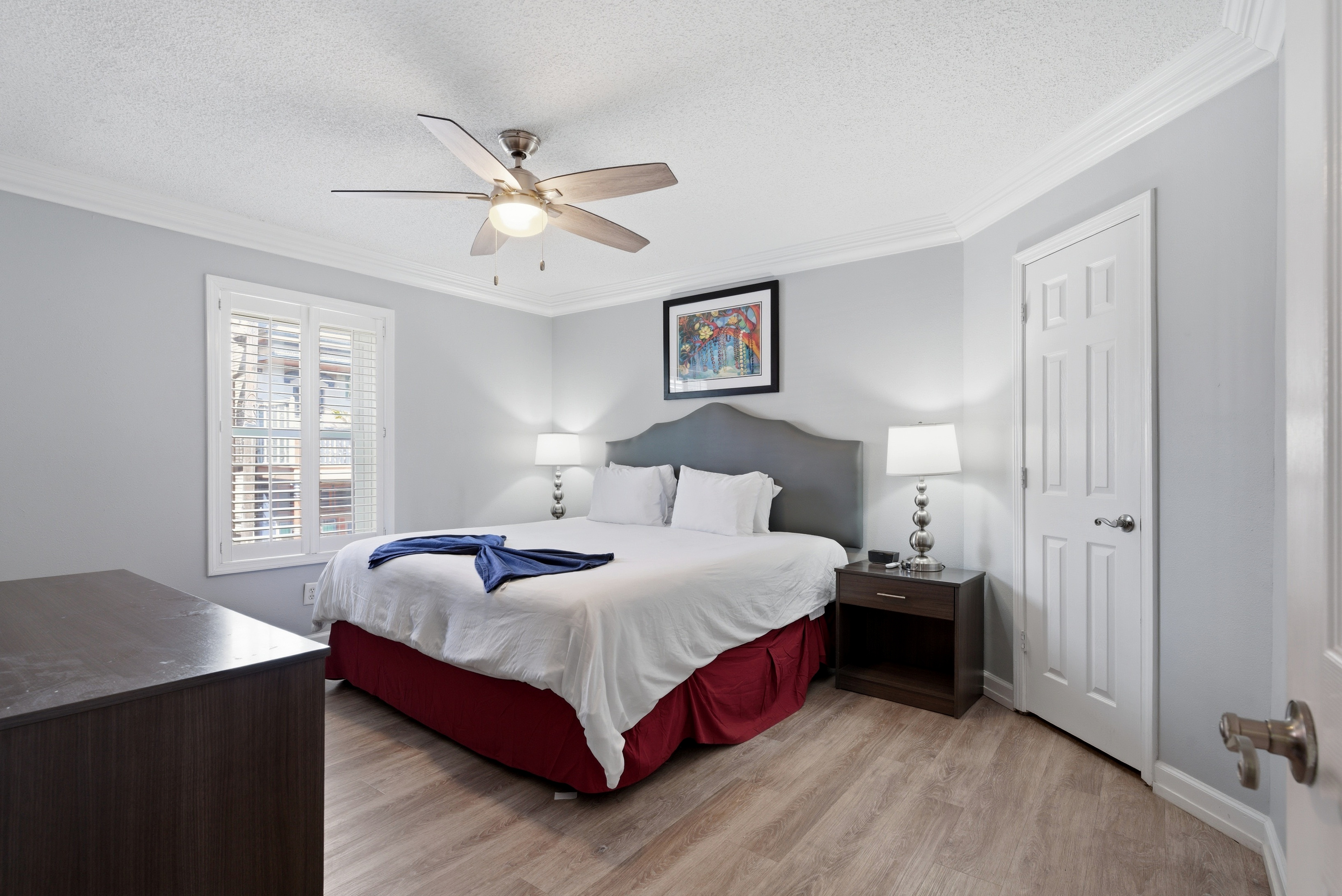 Soft neutral bedroom made for rest