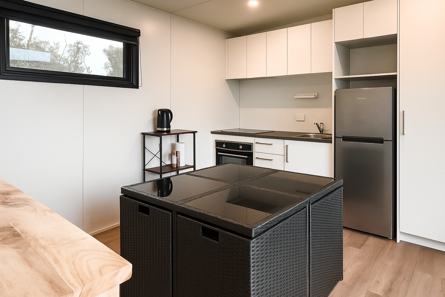 Little Solar cabin and its West Coast surroundings