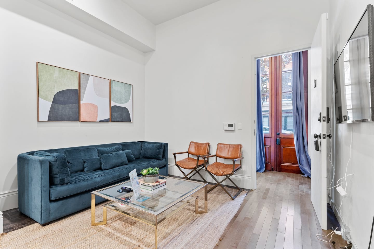 Living room space in the 101 unit.