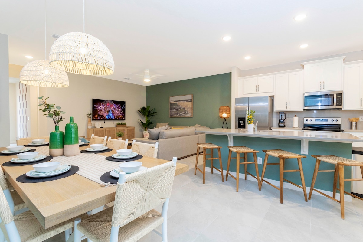 Gather around the dining table and enjoy memorable meals in this inviting space