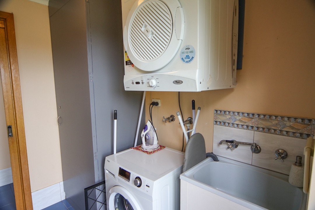 Washer and dryer provided for added convenience during longer stays—travel light and wash on the go.