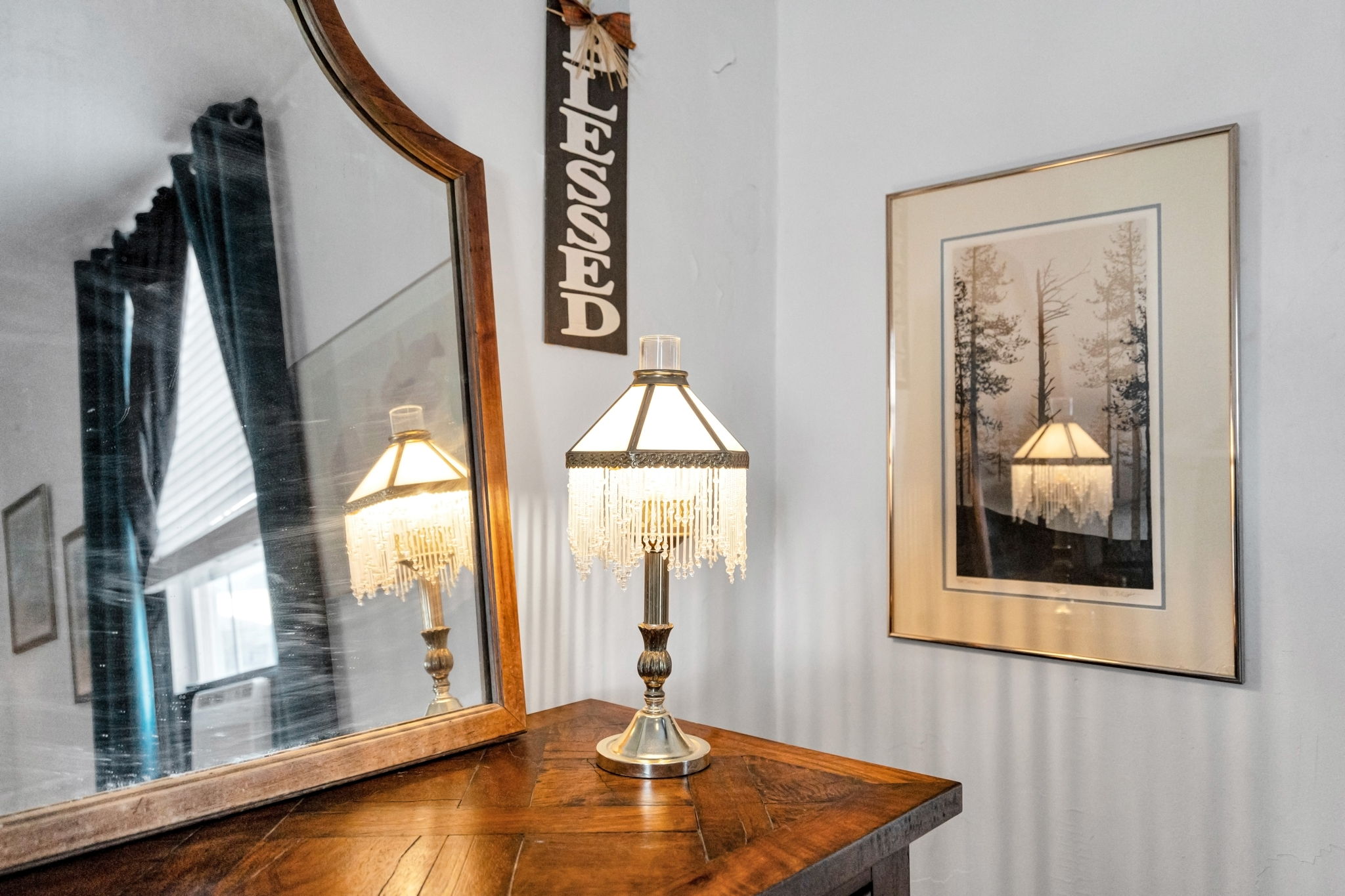 Soft lighting and charming historic accents