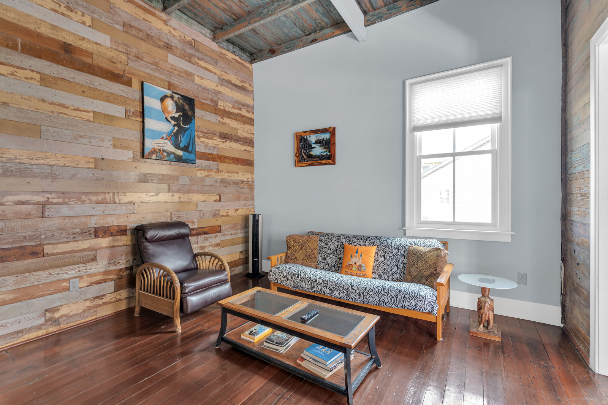 Cozy seating nook perfect for morning coffee or evening chats.