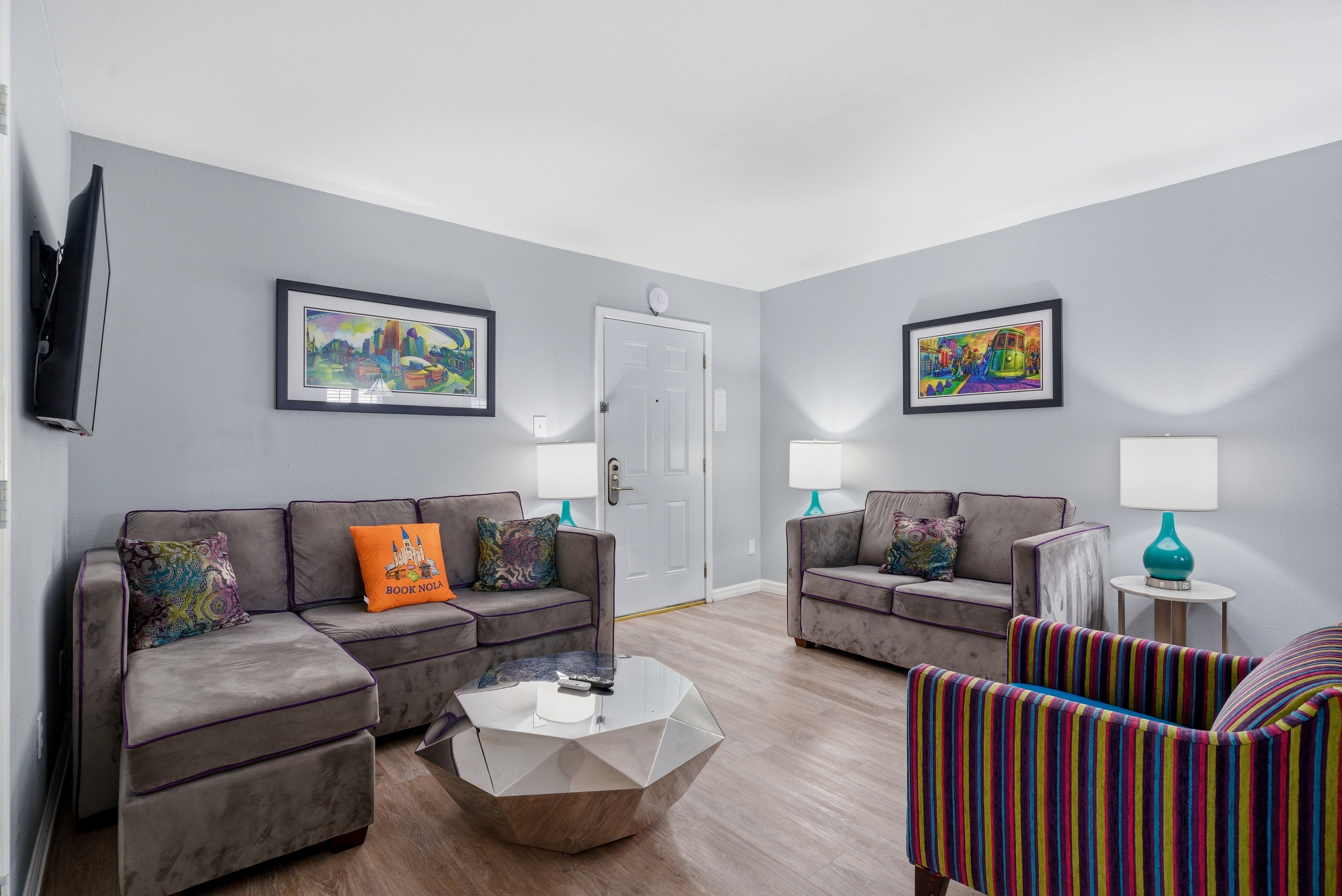 Modern Living Area with Smart TV