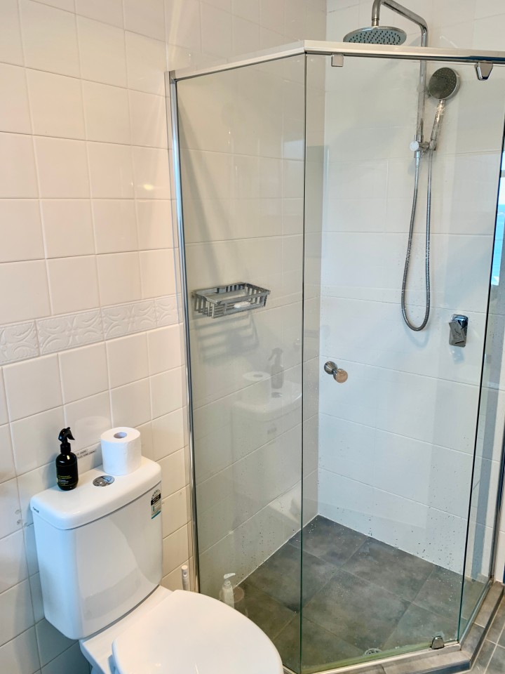 Dolphins 7 - modern bathroom includes a refreshing shower and a convenient wash basin