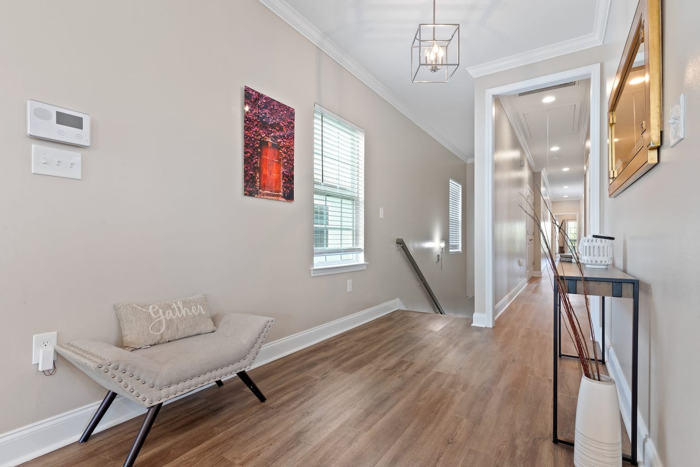 Hallway up the stairs when entering unit