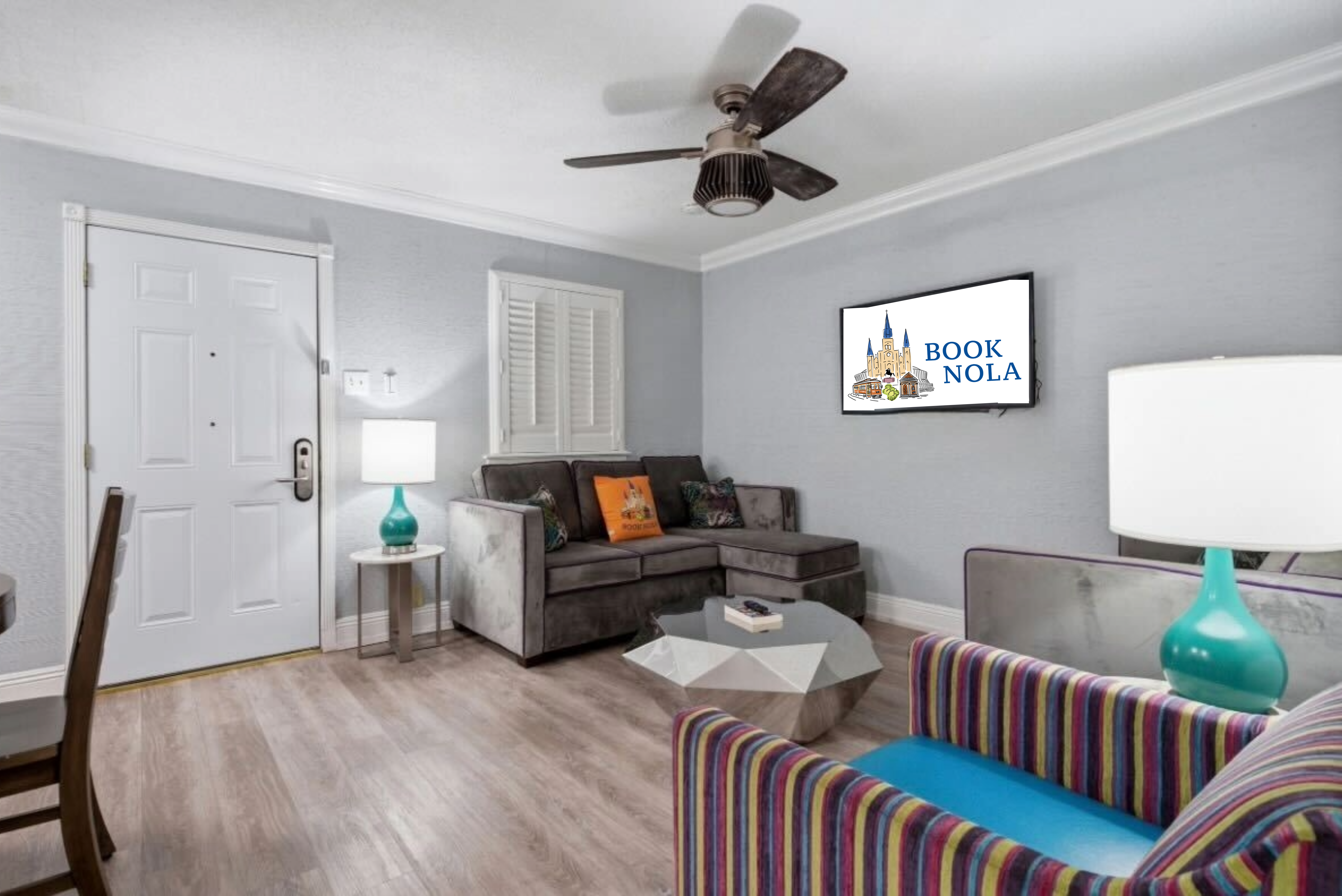 Stylish living room, modern comfort