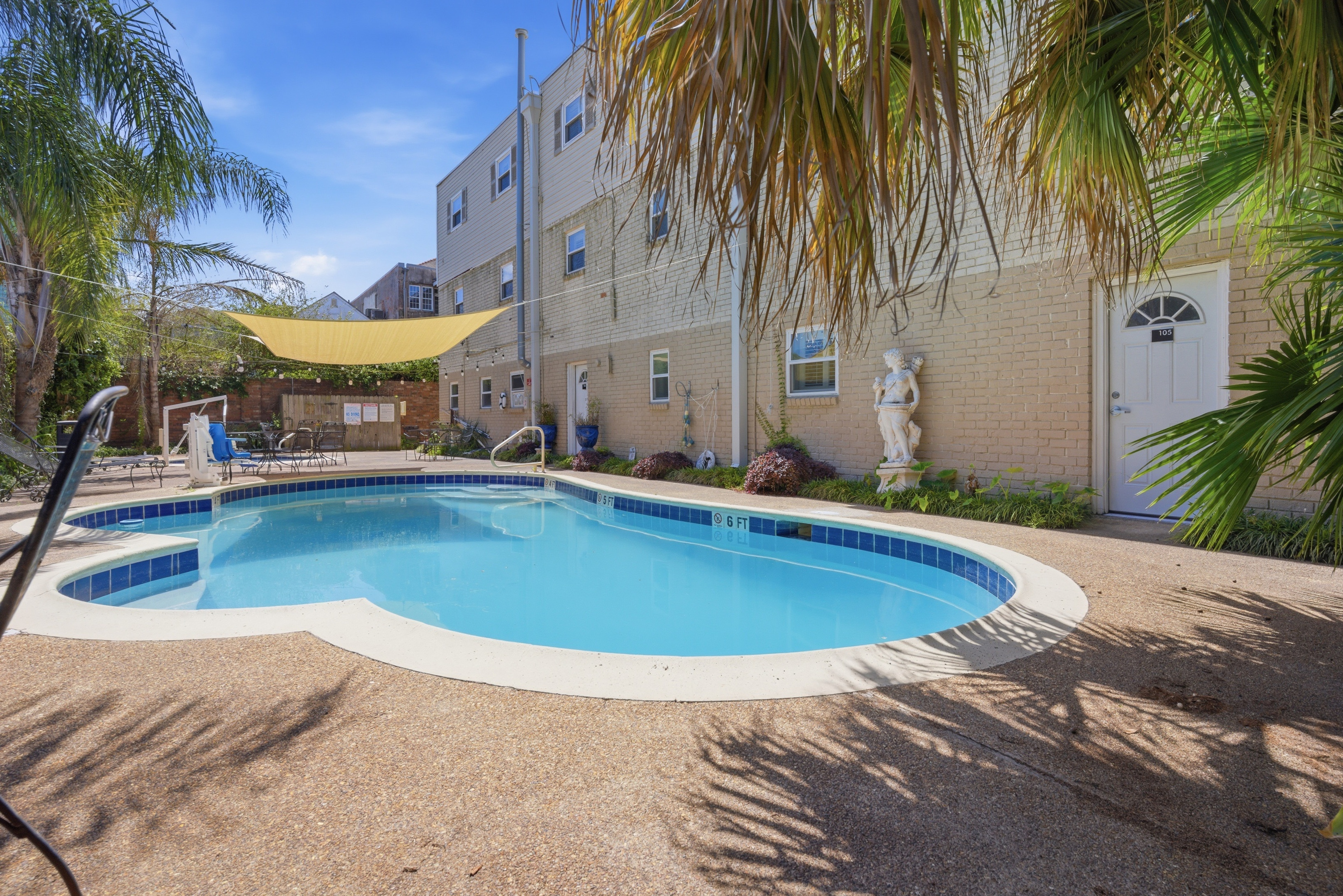 Sunny pool made for afternoon dips