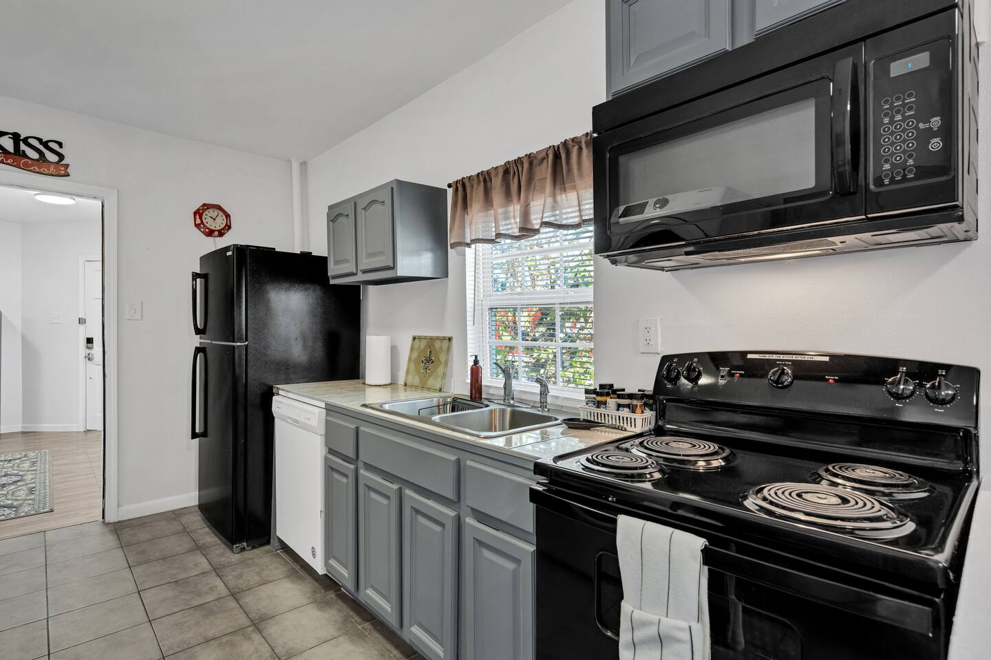 Fully stocked kitchen ready for home cooking