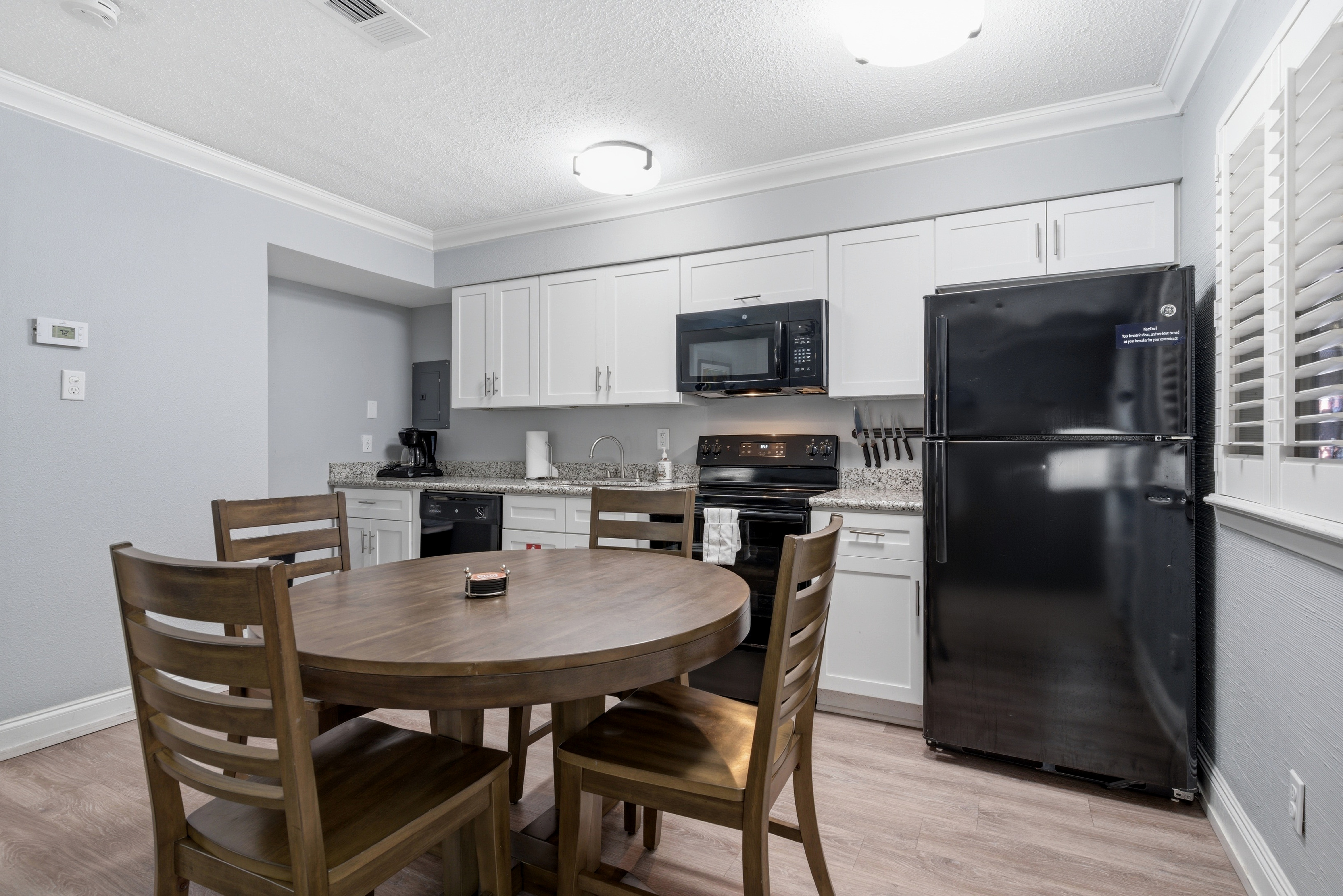 Contemporary kitchen with warm tones