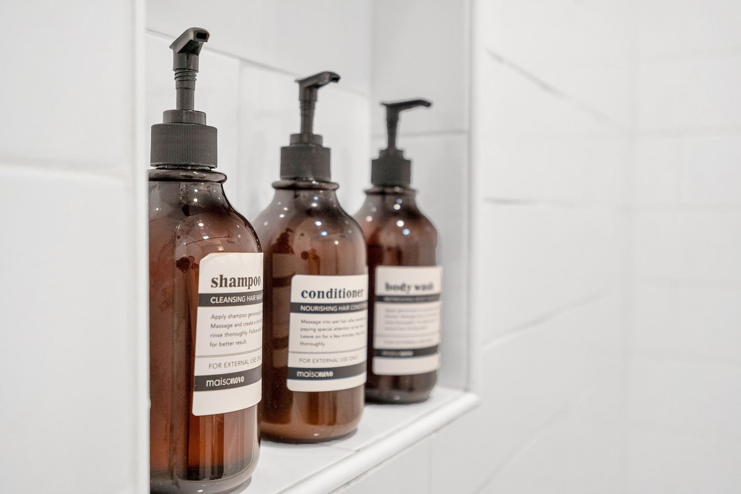 Shampoo, conditioner, and soaps provided!