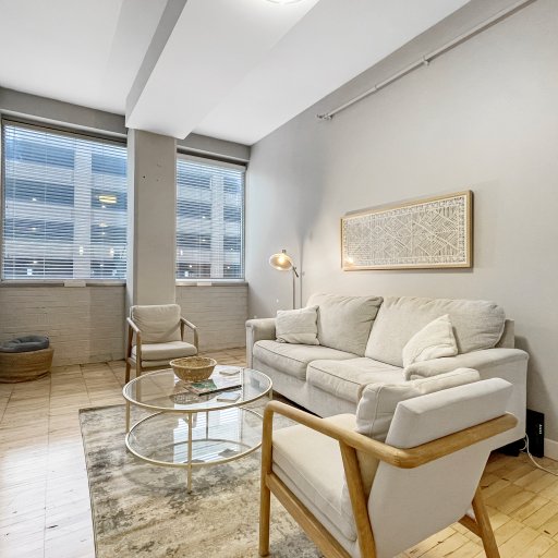 Living area with tons of natural light