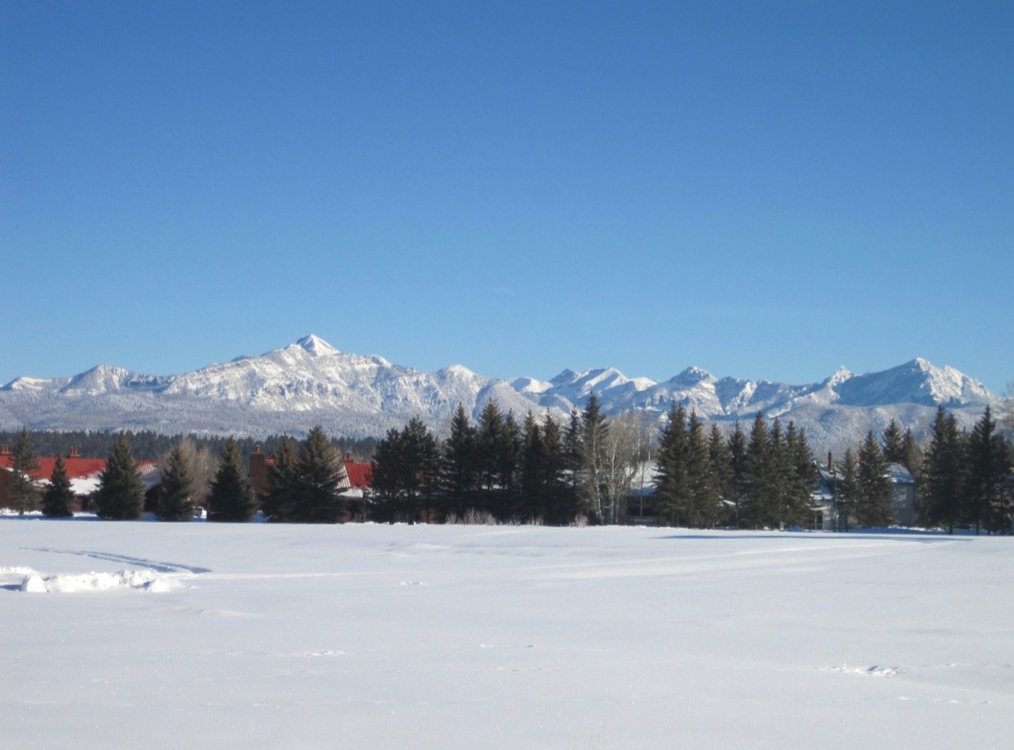 View of the San Juan Mountains from backyard