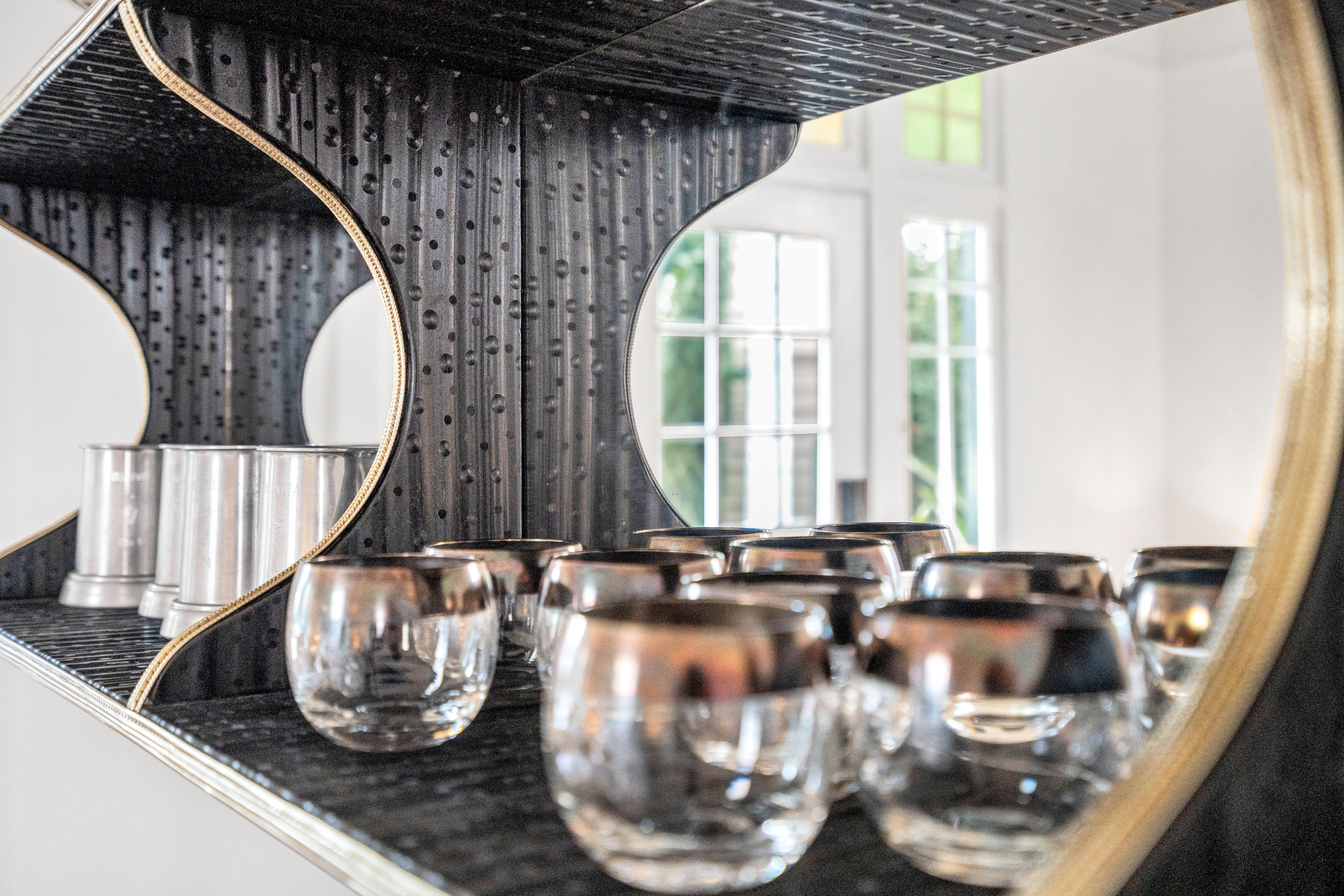 Close-up barware styling detail