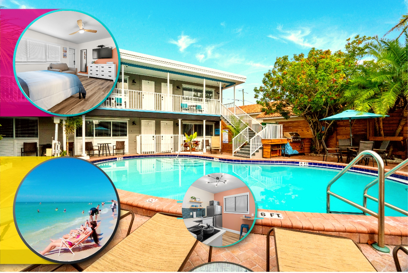 Steps to Beach, Htd Pool, King Bed, Kitchen #4 in Treasure Island, FL