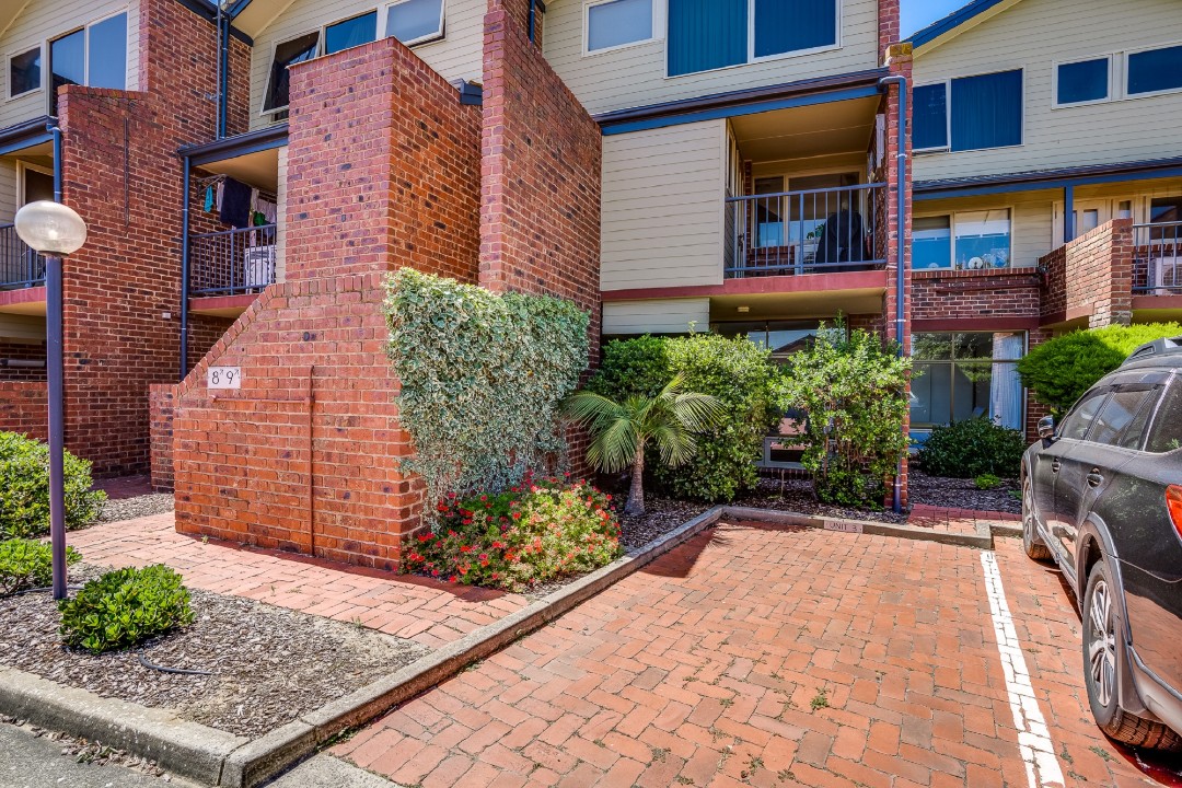 Includes allocated car space at the rear of the building – a valuable feature in busy coastal areas. The garage and tennis court are not available for guest access.