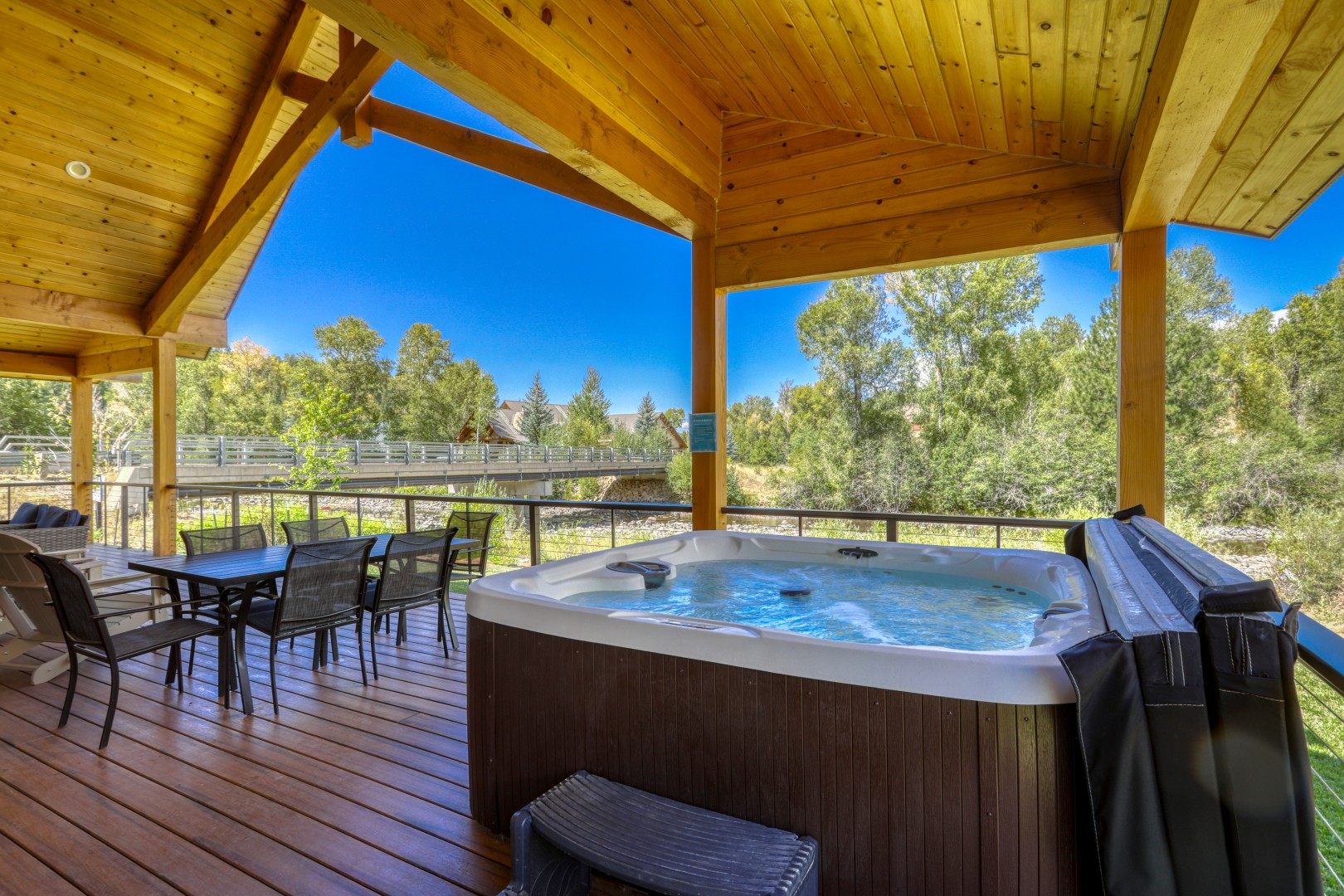 Hot Tub overlooking the river