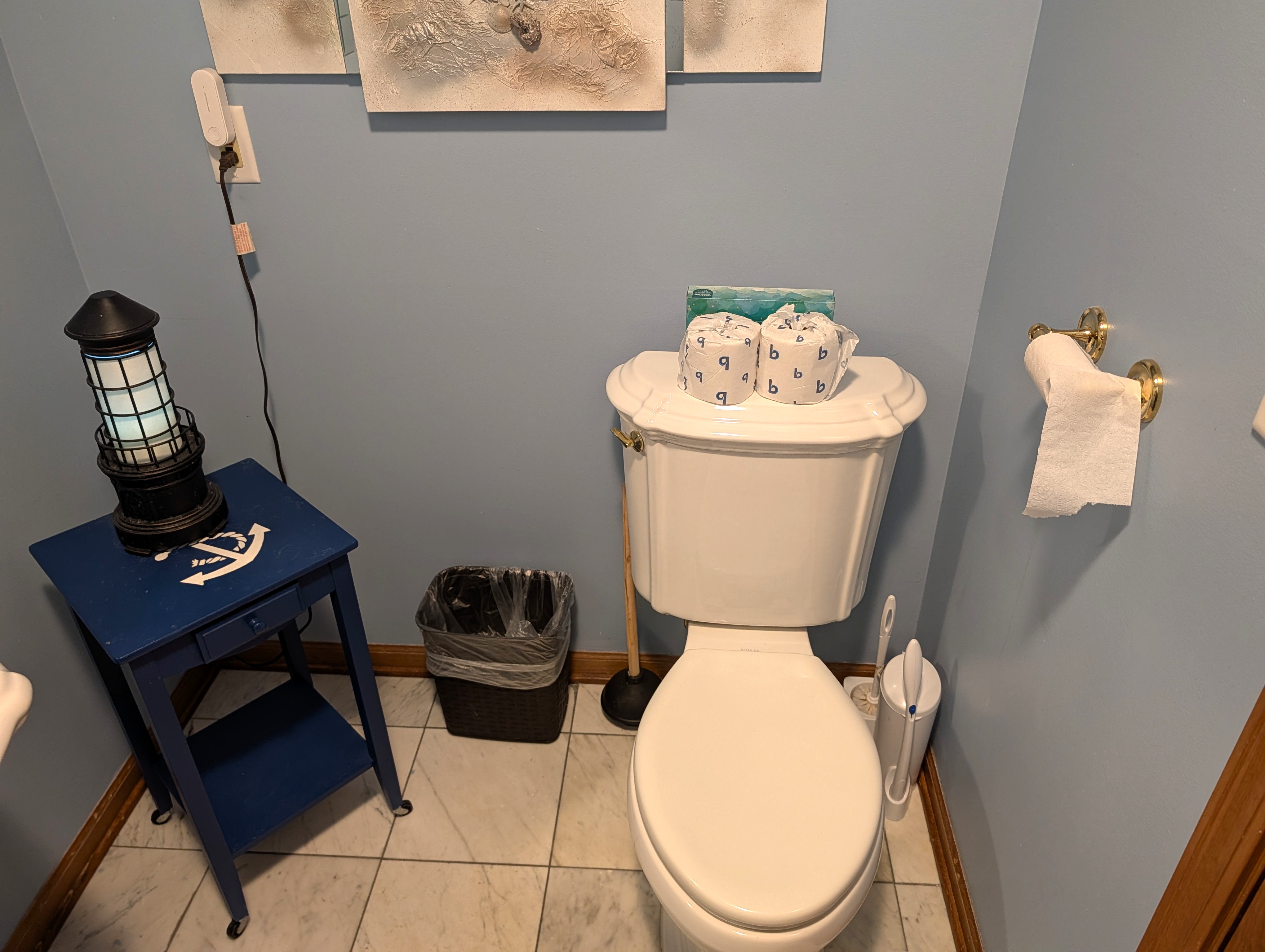 BATHROOM #1 (FIRST FLOOR):  There is a very convenient half-bathroom on the first floor.