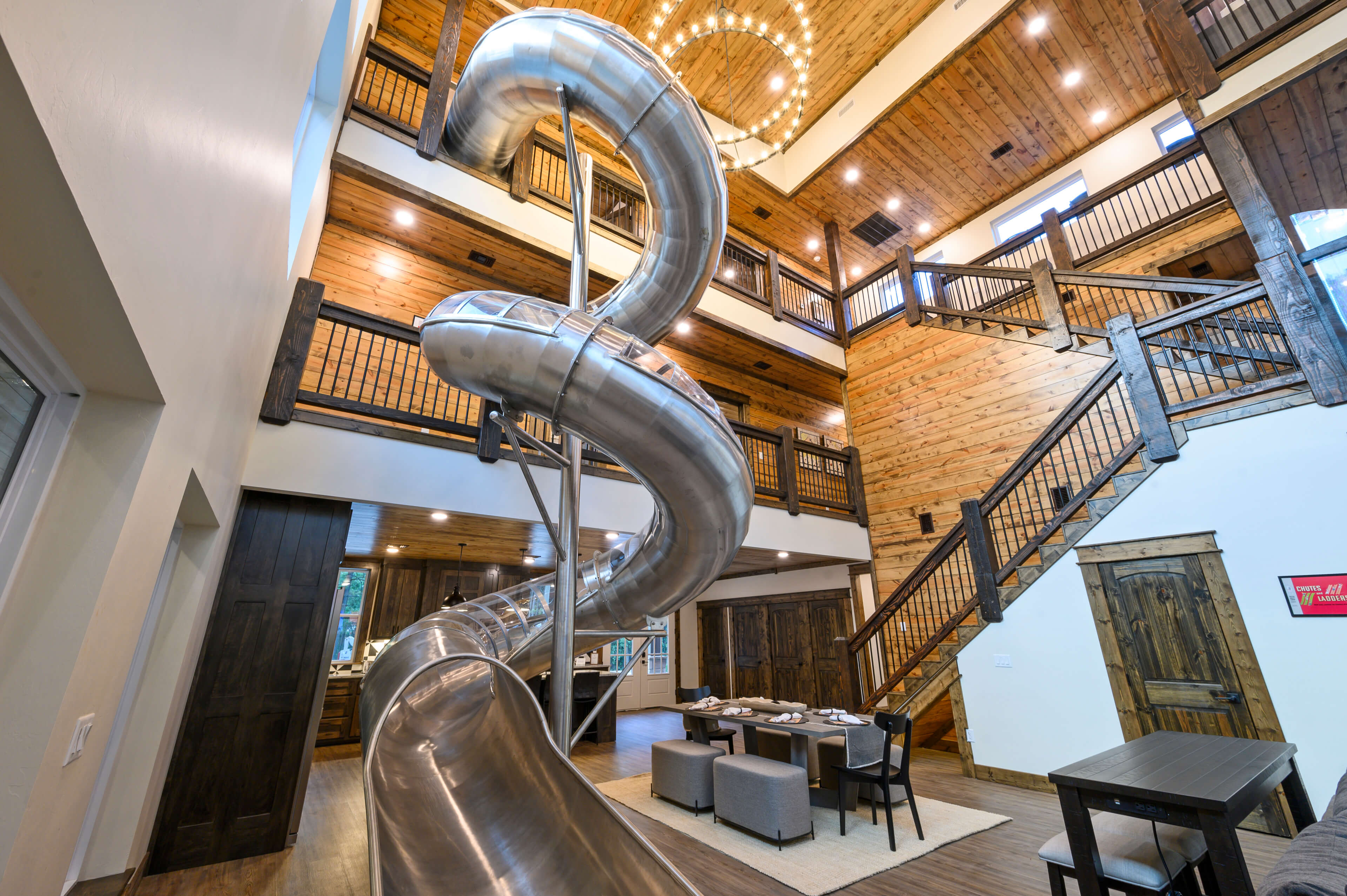Chutes N Stars: Pool, Pond, Indoor 3-Story Slide — Broken Bow, OK — vacation rental