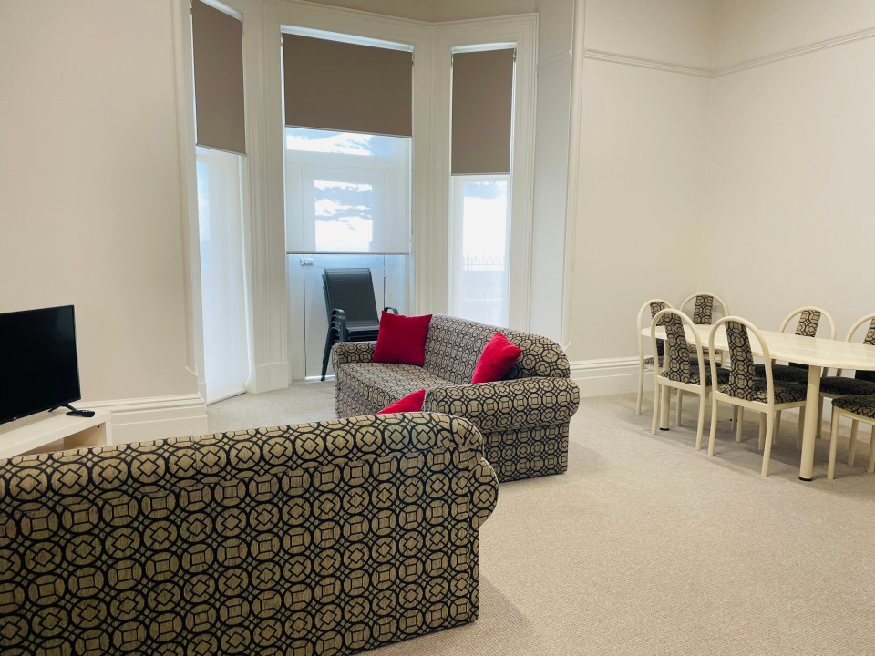 Generously proportioned living, dining, and kitchen areas for a comfortable extended stay.