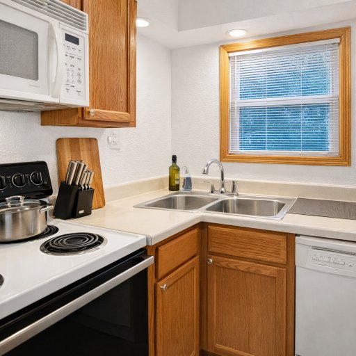 Fully stocked kitchen
