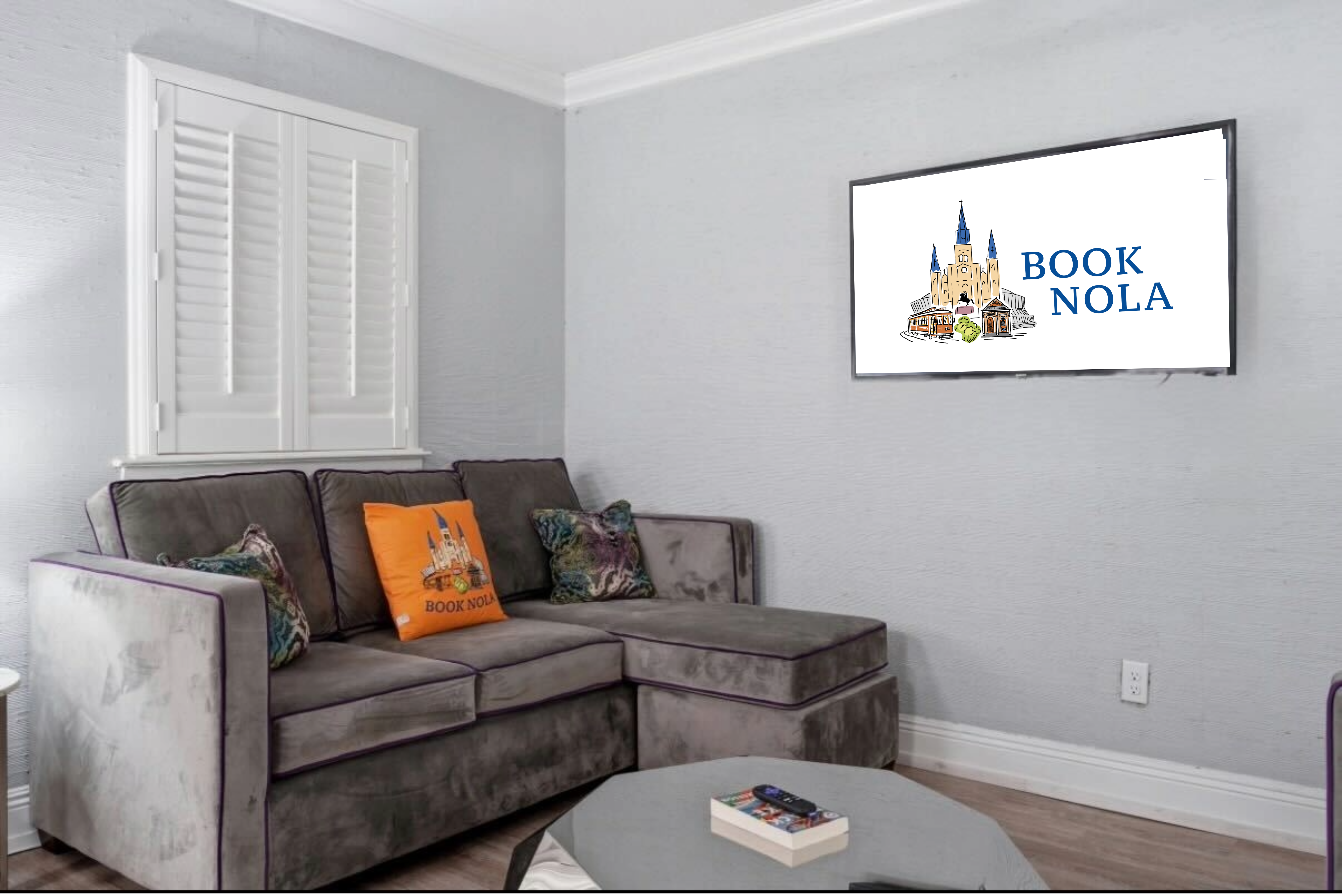 Relaxing sectional lounge seating area