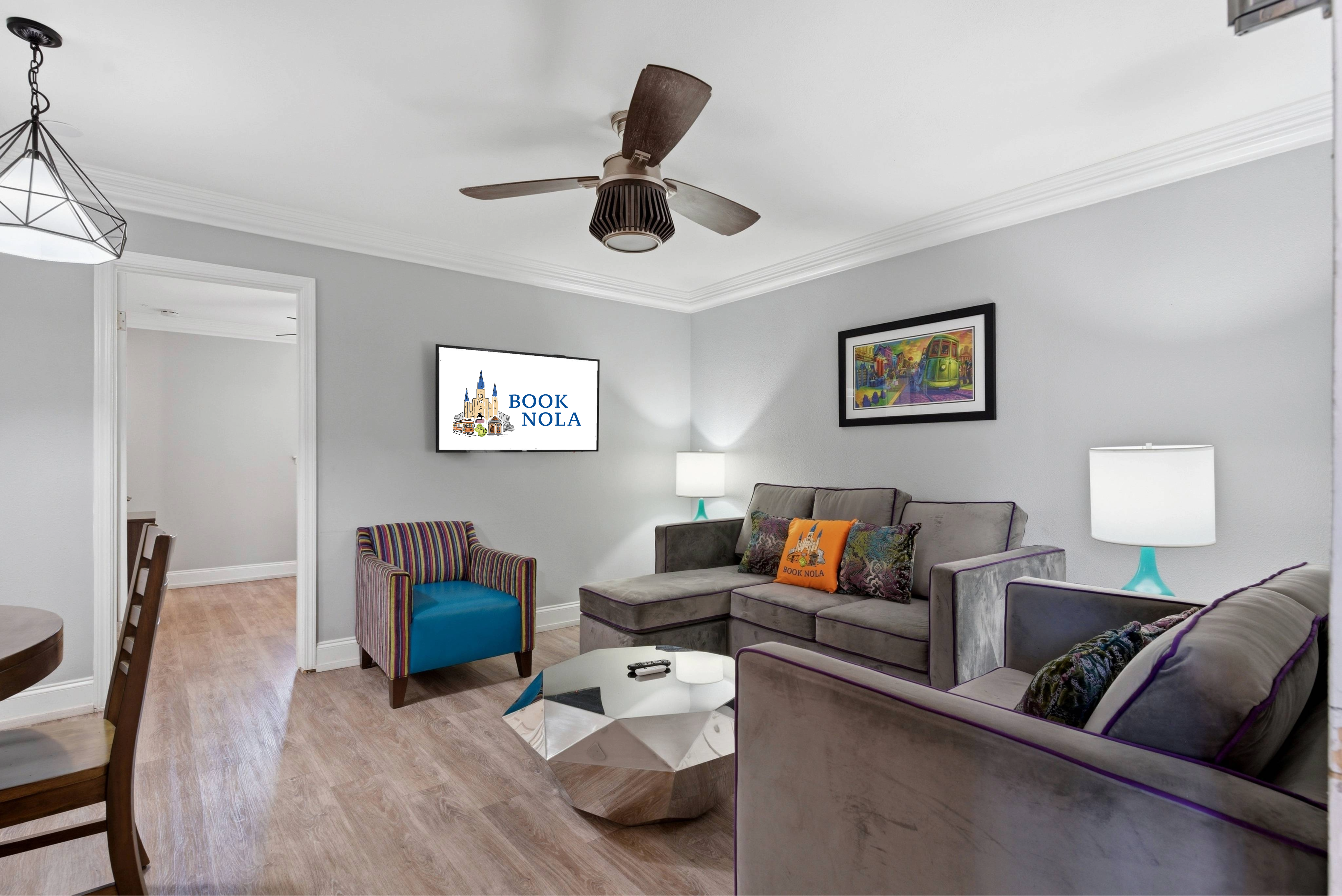 Modern living space perfect for streaming and relaxing