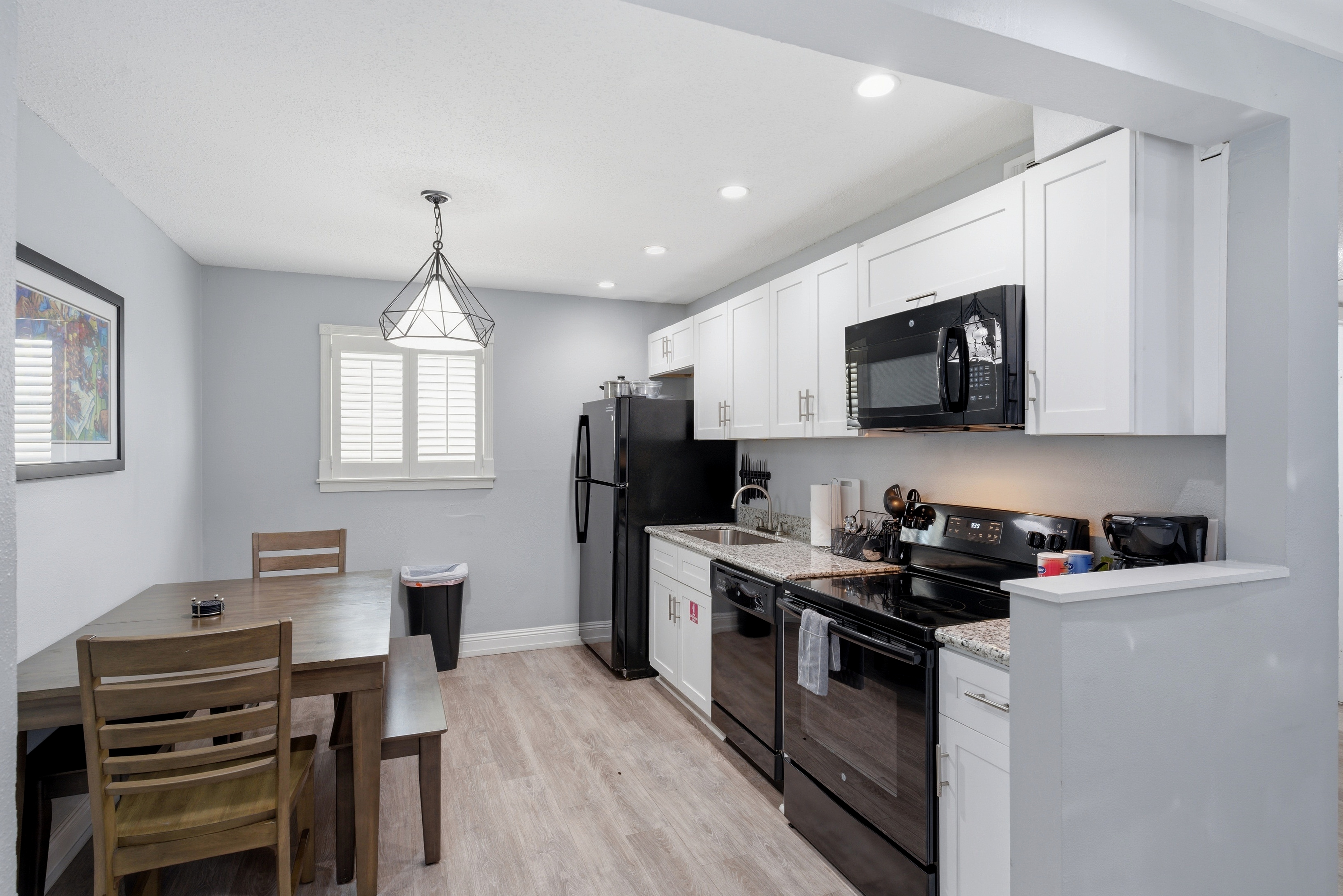 Clean bright kitchen with sleek finishes
