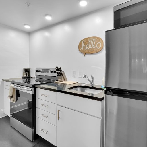 Kitchen with complete essentials for easy and quick cooking