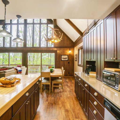 Spacious kitchen and dining area—ideal for preparing meals and gathering around the table.