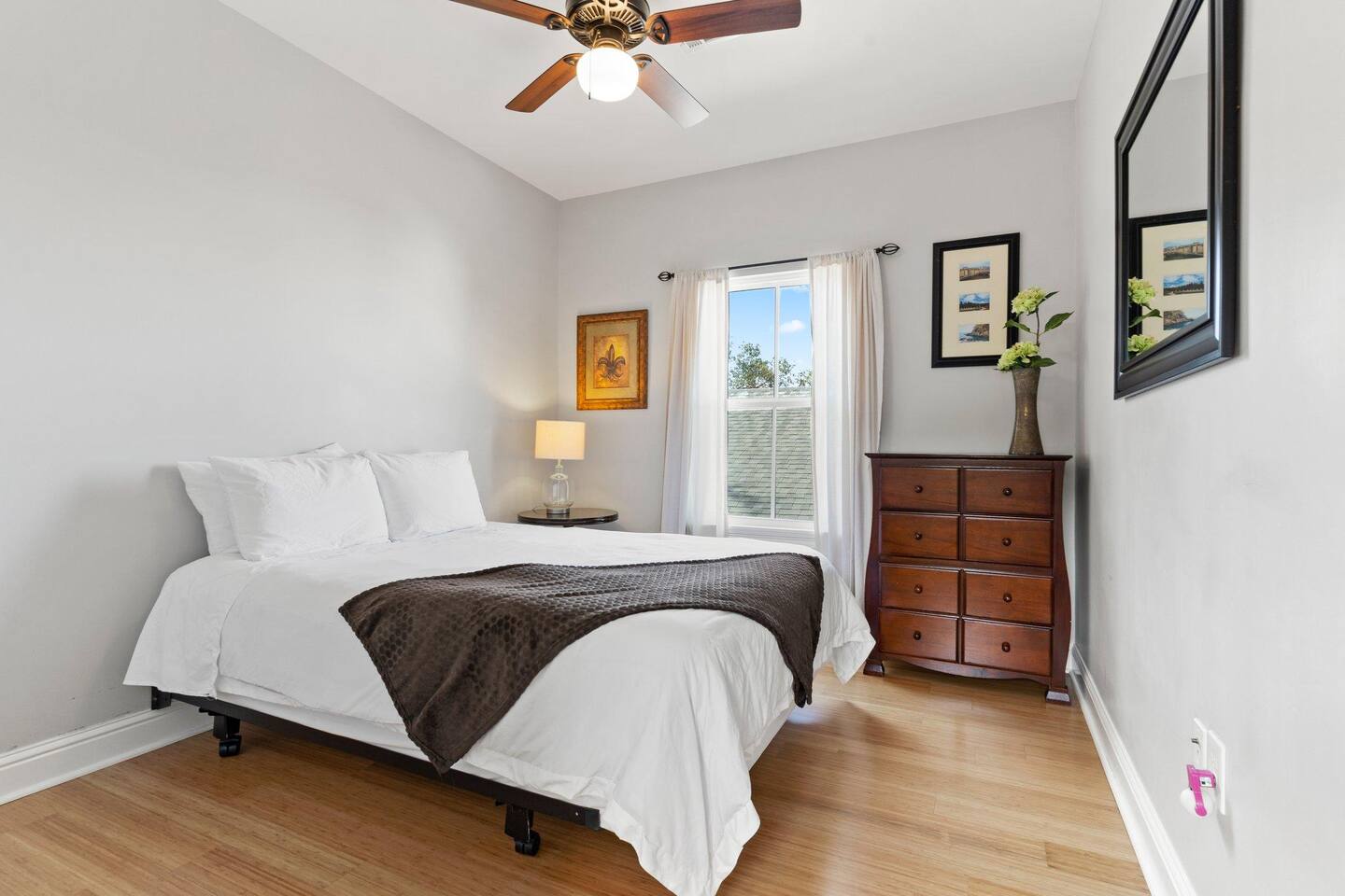 bedroom with everything you could need during your stay