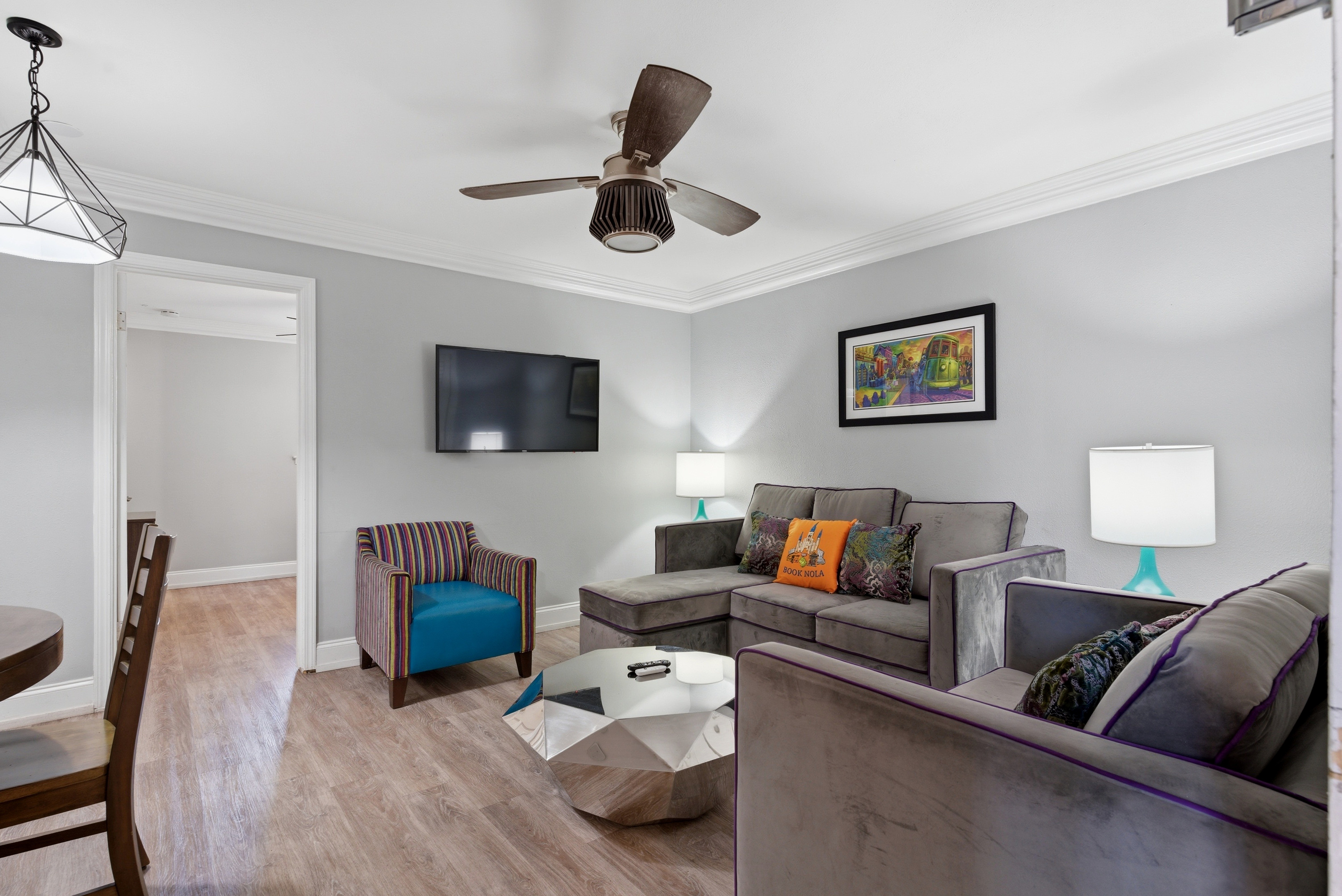 Modern Living Area with Smart TV