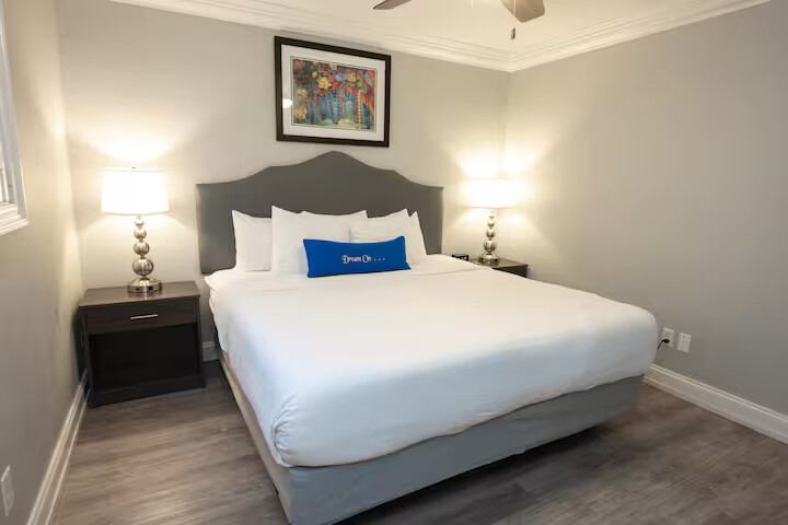 Plush king bed for restful nights