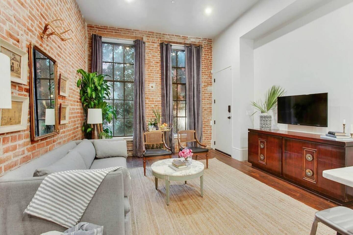 Beautiful living room space with modern decor