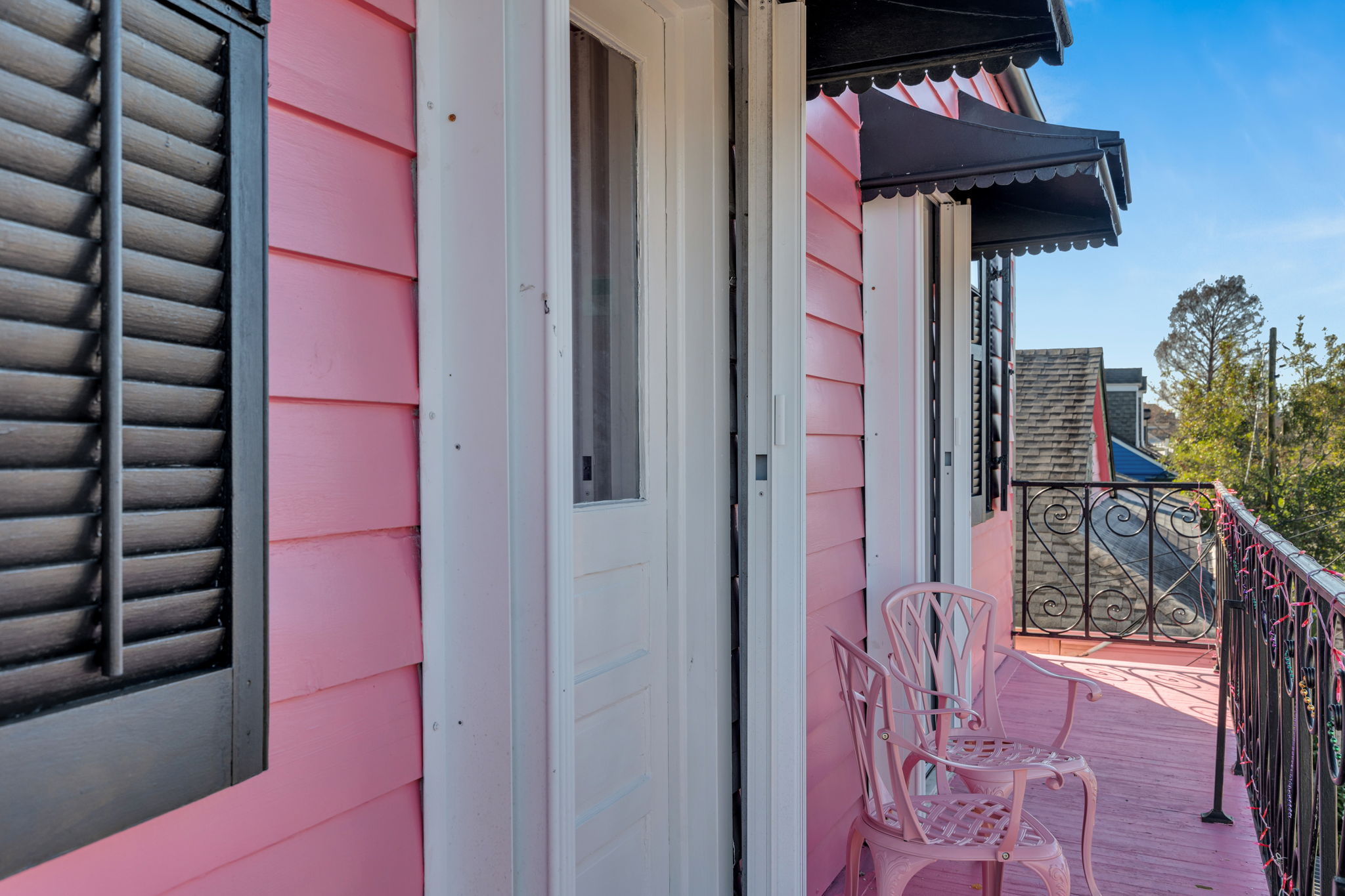 Private balcony seating