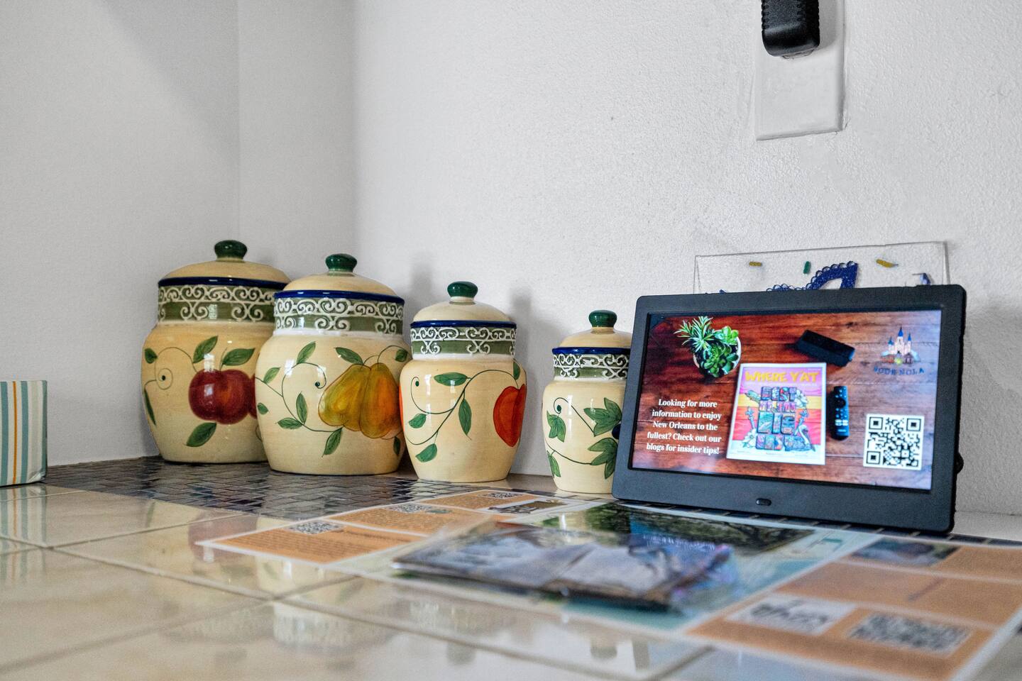 Fun and colorful countertop accents