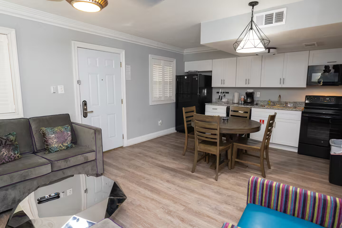 Open-concept layout with room to unwind