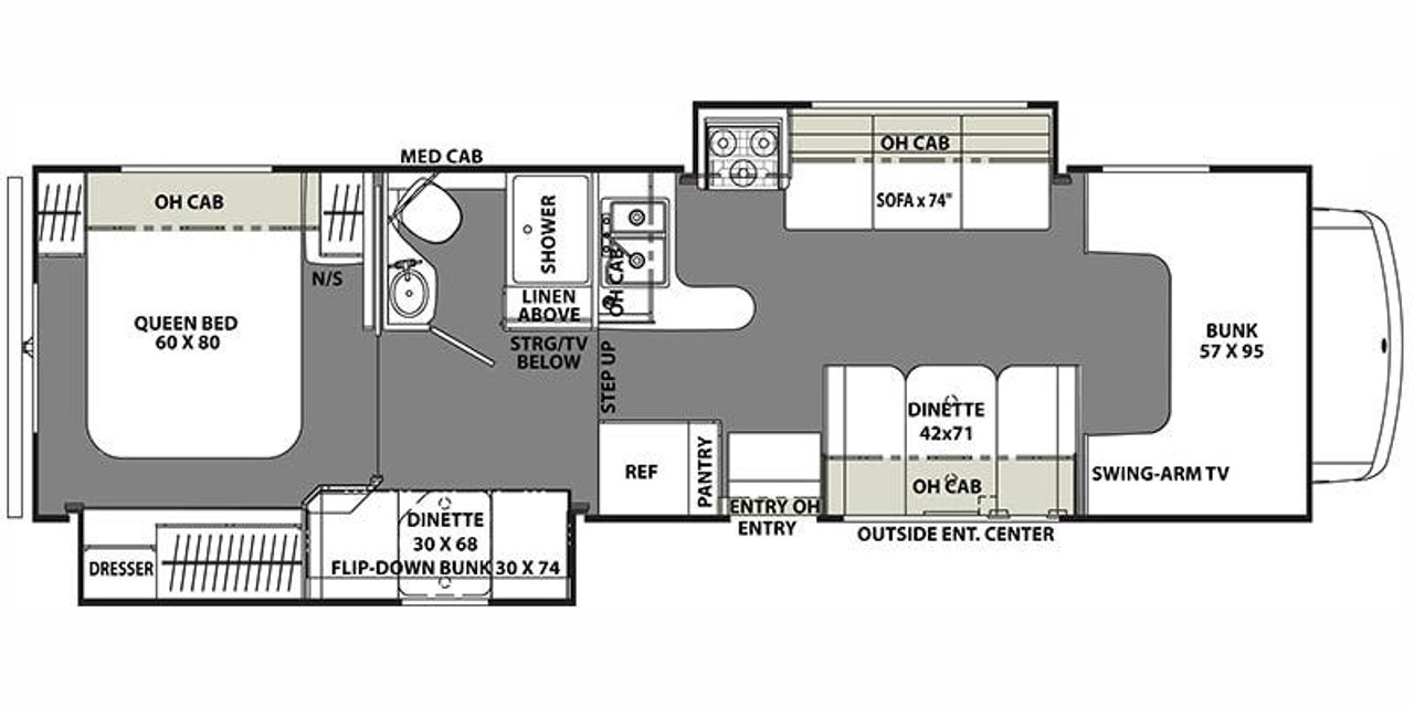 [28] 2019 Class C – Freelander – Sleeps 10 floor plan