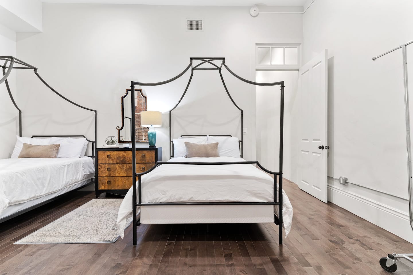 Full sized beds in  bedroom 2 with ensuite bathroom