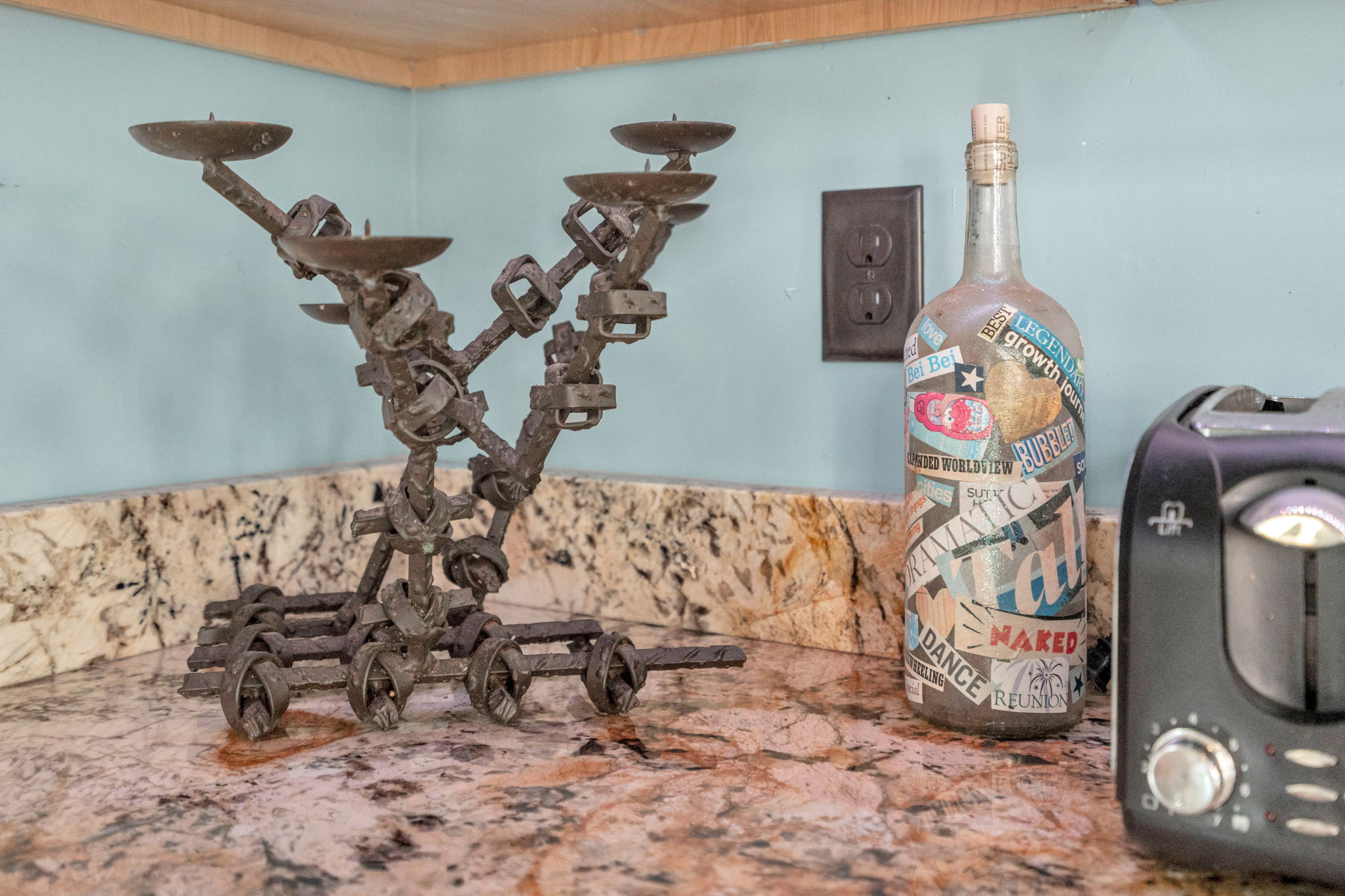 Unique vintage décor adds a true New Orleans touch