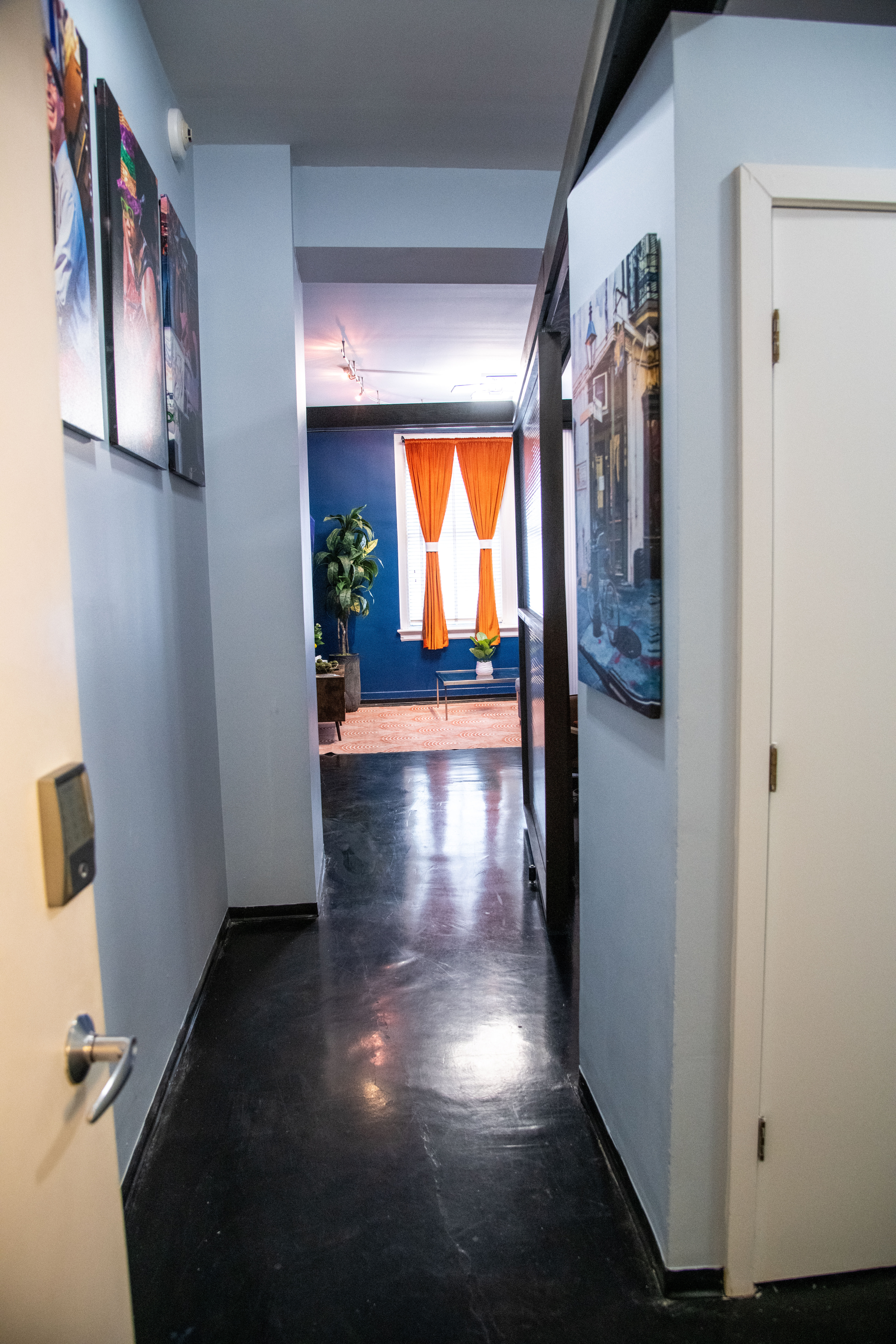 Thoughtful touches and local artwork throughout.