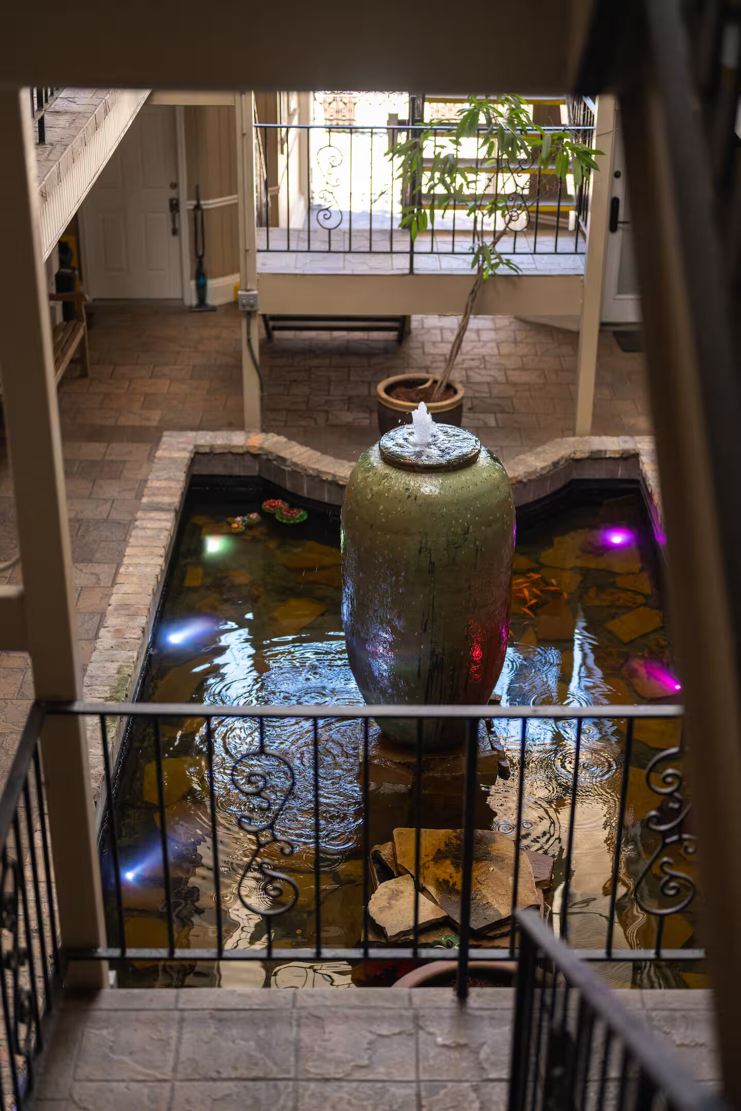 Charming fountain centerpiece