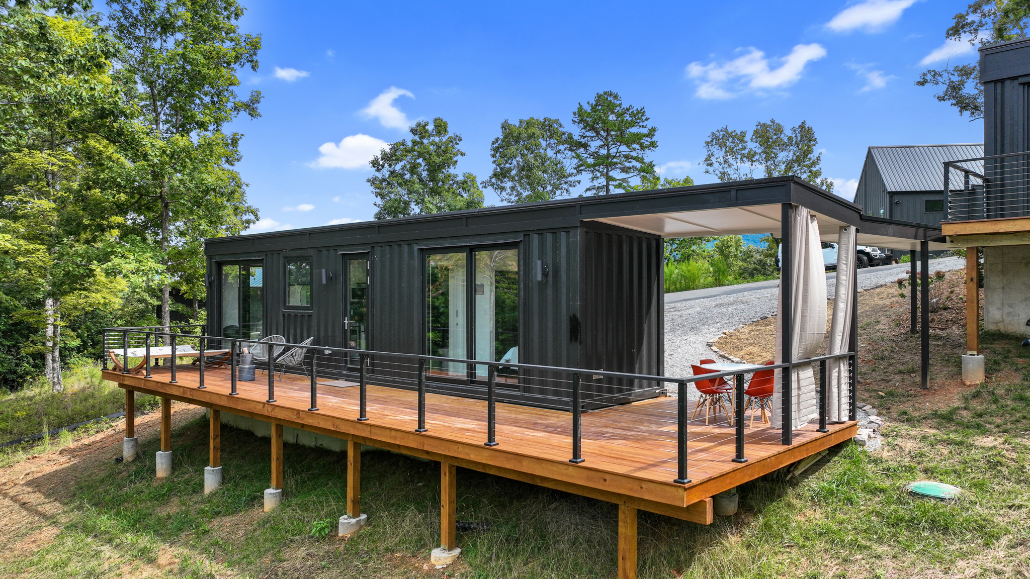 Luxury Container | Fire Pit • Sauna & Pool Access — Young Harris, GA — vacation rental