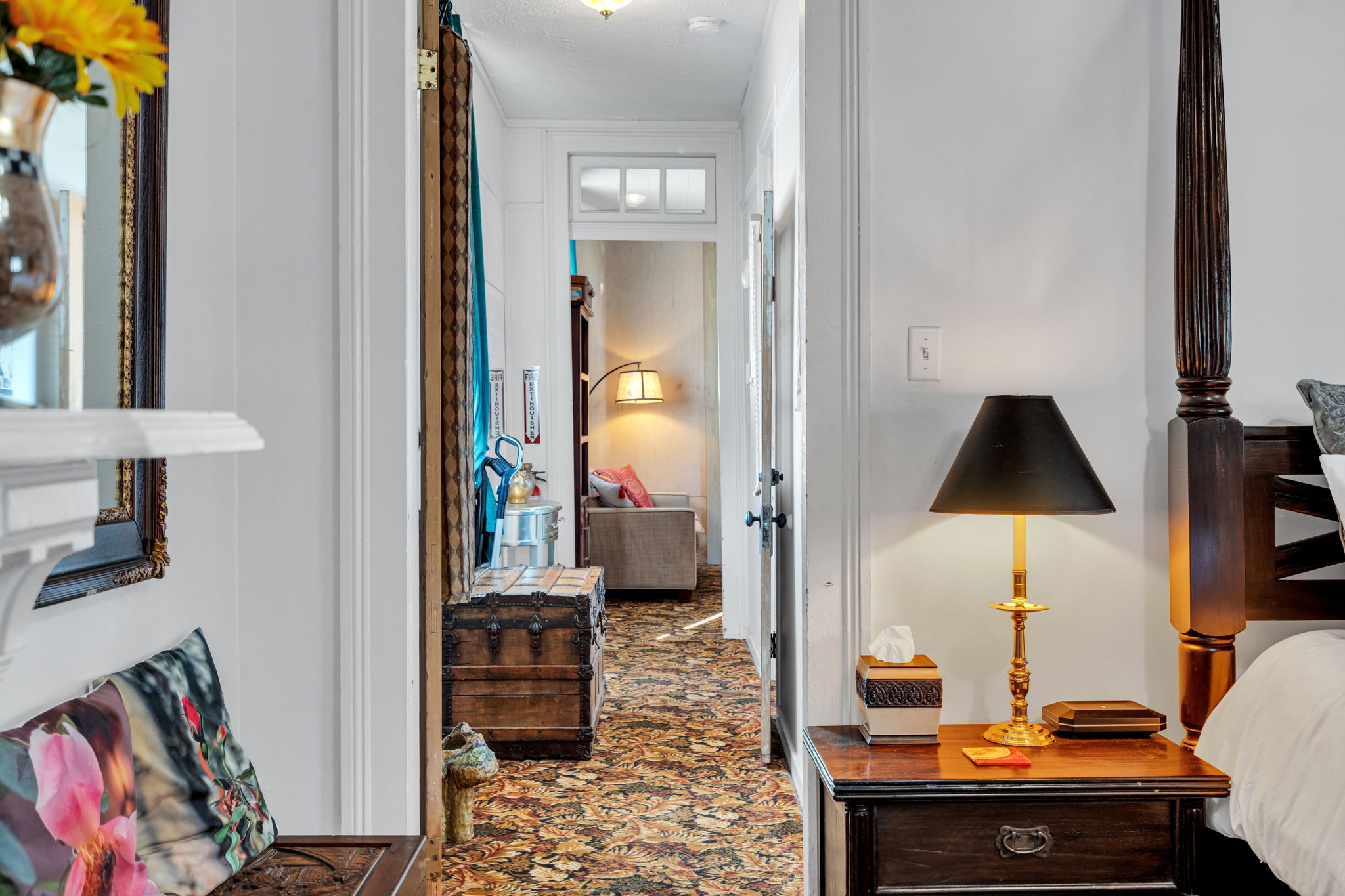 Quiet hallway leading to restful bedrooms