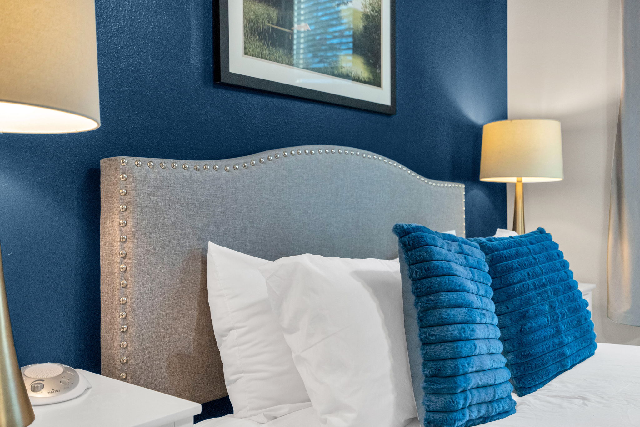 Cozy Bed with Plush Pillows