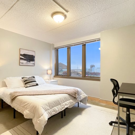 Bedroom 2 - Queen size bed with dedicated work space as well