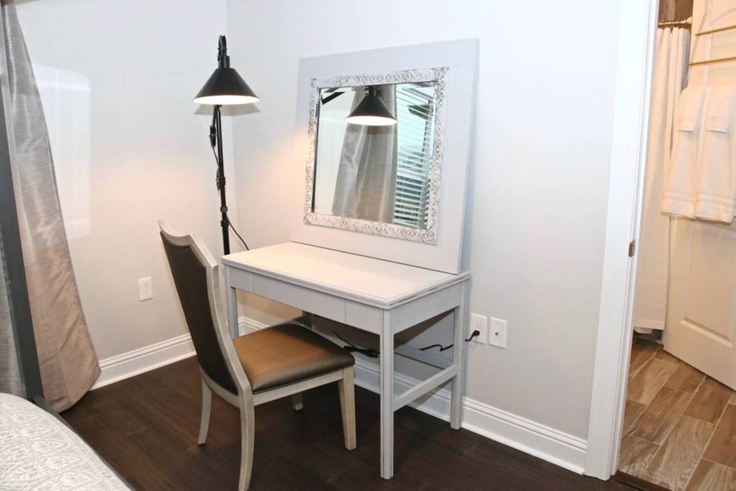 Classic lamps | Vanity | Desk | Master Bedroom | Attached Bathroom