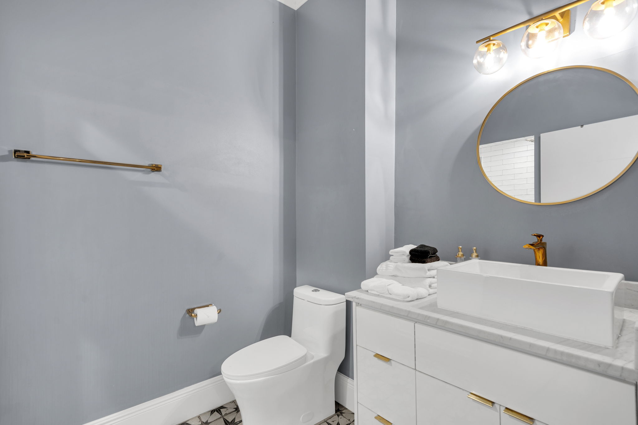 Sleek bathroom designed for comfort