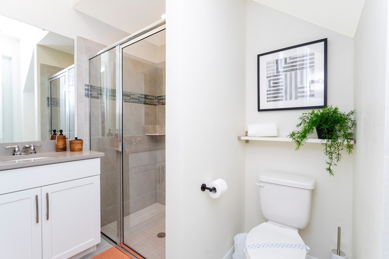 Enjoy a refreshing shower in the clean and well-maintained bathroom